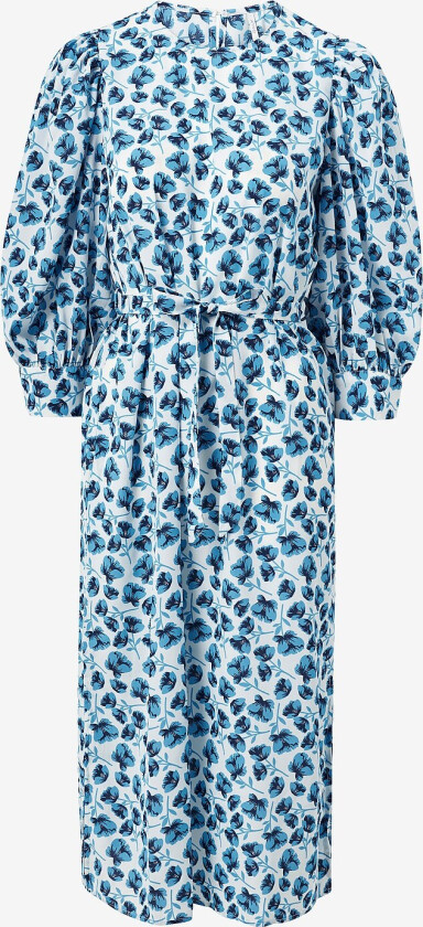 Kjole onlZoe Flower 3/4 Puff Calf Dress - Blå