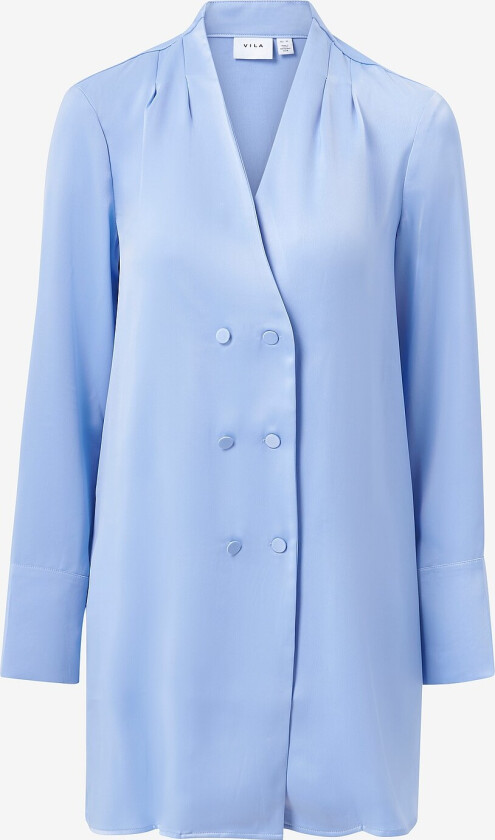 Kjole viDililah V-neck L/S Tunic Dress - Blå