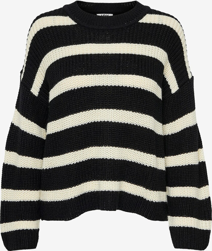 Genser jdyJusty L/S Stripe Pullover Knt - Svart