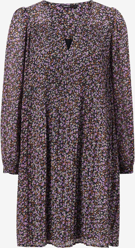 Kjole onlRachel L/S Short Plisse Dress - Svart