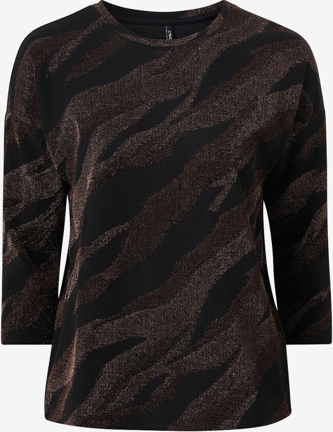 Topp onlNew Queen 3/4 Glitter Top Box Jr - Svart