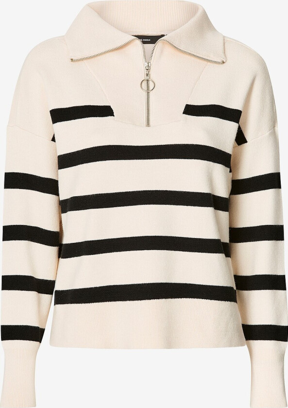 Genser vmSaba Stripe LS Highneck Blouse - Beige
