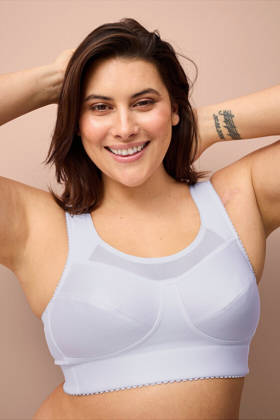 Sports-bh Cotton Simplex - Hvit