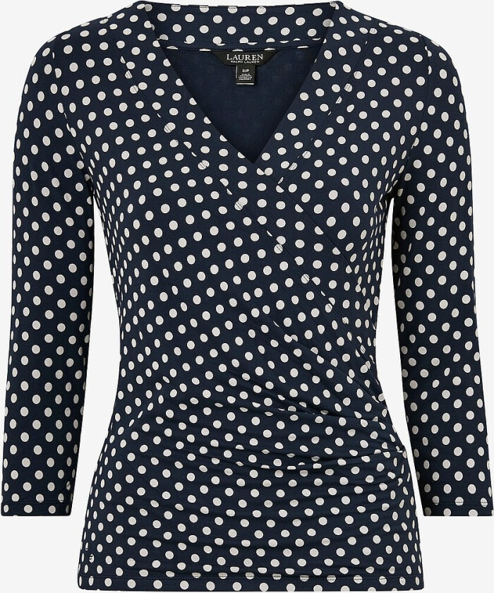 Topp Rayon Spandex Jrsy 3/4 Knt - Blå