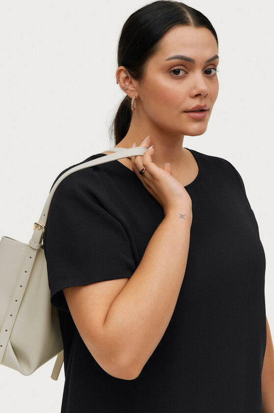 Kjole carLux SS Tunic Dress Wvn - Svart