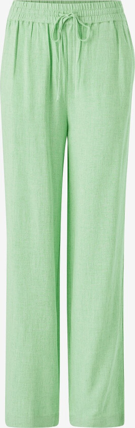 Bukser slfViva-Gulia HW Long Linen Pant - Grønn