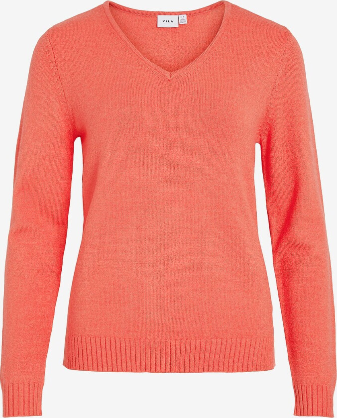 Genser viRil V-neck Knit Top - Orange