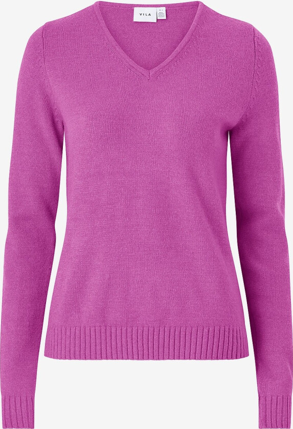 Genser viRil V-neck Knit Top - Lilla
