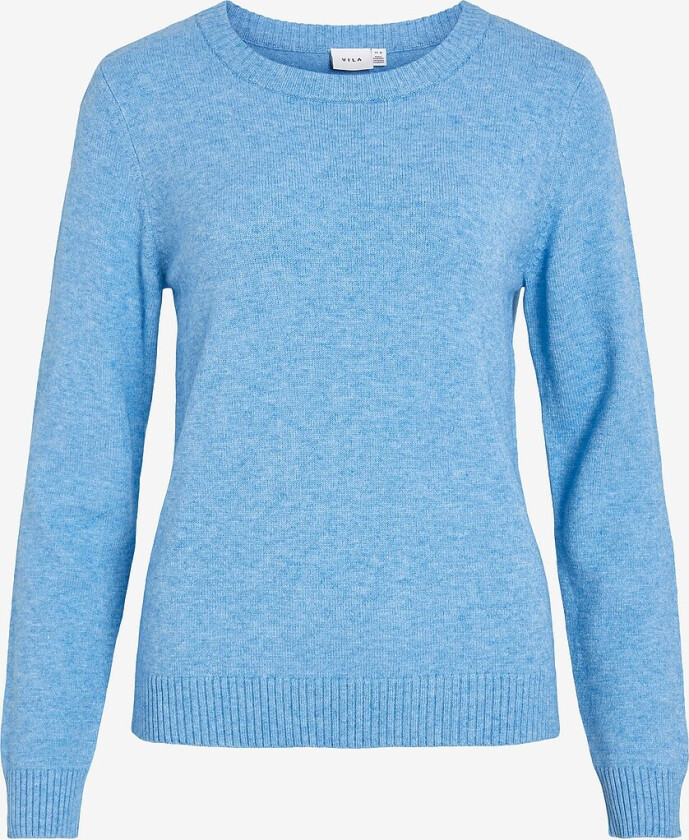 Pullover viRil L/s O-neck Knit Top - Blå
