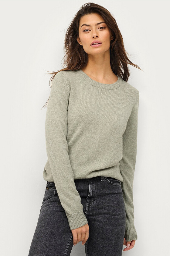 Pullover viRil L/s O-neck Knit Top - Grønn