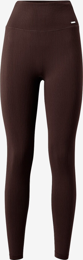 Ribbed Seamless Tights - Brun
