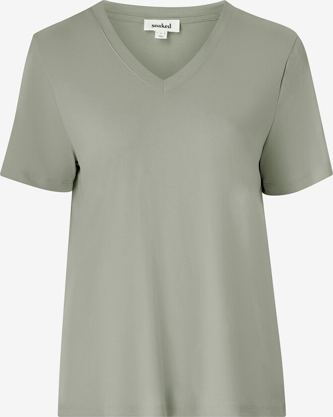 Topp slColumbine Loose Fit V-Neck SS - Grønn