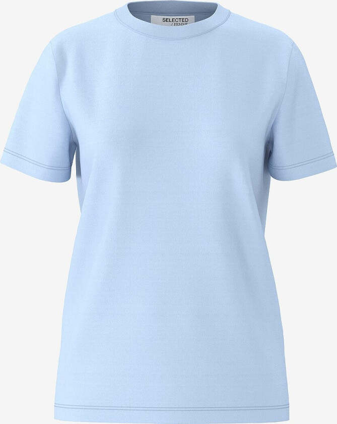 Topp slfMyessential SS O-neck Tee - Blå