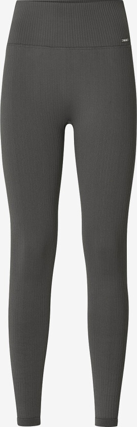 Treningstights Shadow Grey Ribbed Seamless Tights - Grå