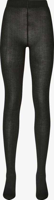 Strømpebukser Ylva Wool Fishbone Tights - Svart
