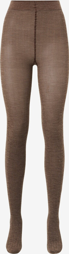 Strømpebukser Ylva Wool Fishbone Tights - Brun