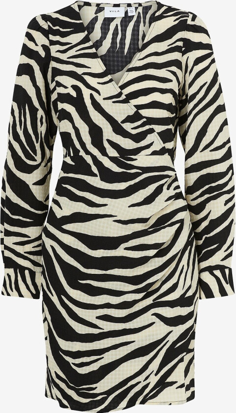 Kjole viMolly L/S Short Wrap Dress - Beige