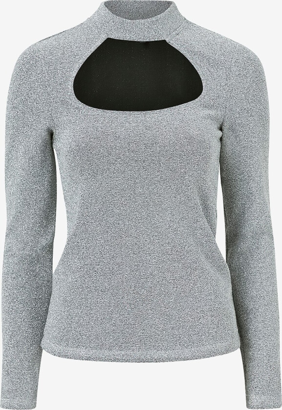 Topp vmEmmy L/S Choker Glitter Top - Sølv