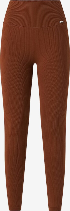 Ribbed Seamless Tights - Brun