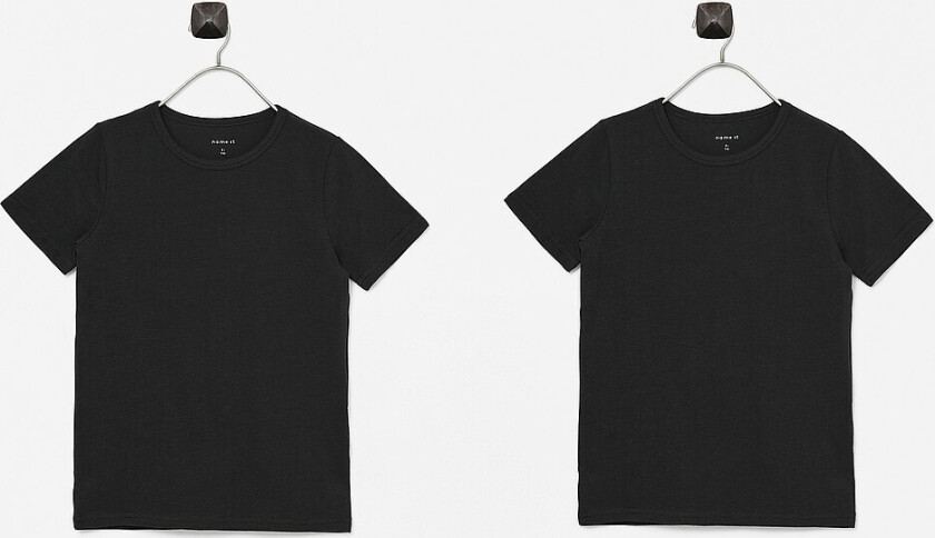 T-skjorte nkmT-shirt Slim 2-pakning - Svart