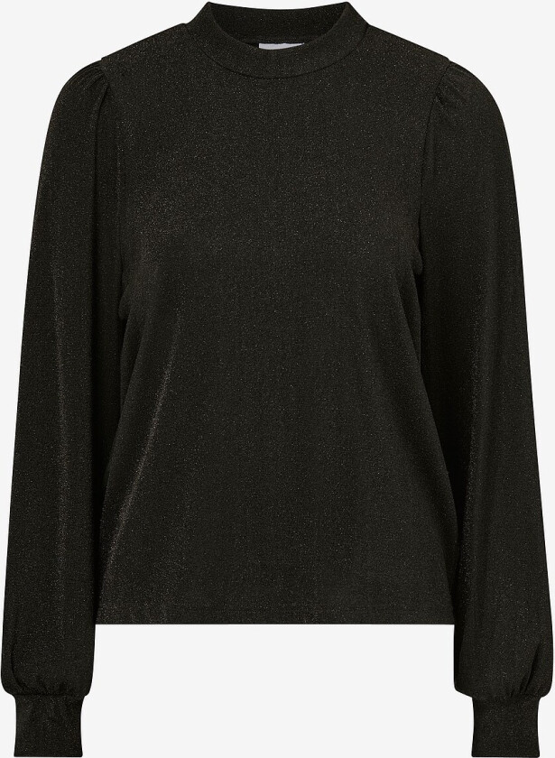 Topp viAugustina L/S Glitter Top - Svart