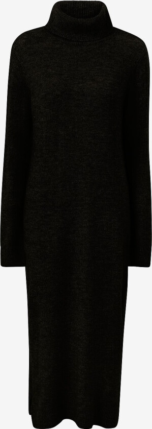 Strikketkjole pcJuliana LS Rollneck Knit Dress - Svart