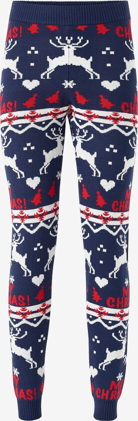 Bukser viAnna Reindeer Christmas Knit Pant - Blå