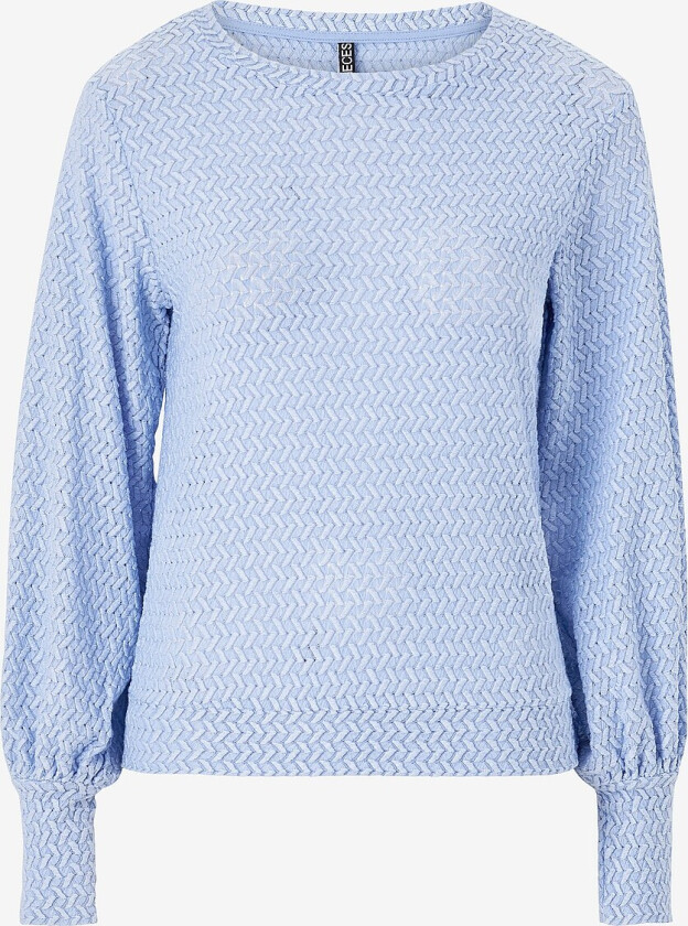 Topp pcHeidi LS Lace Top - Blå