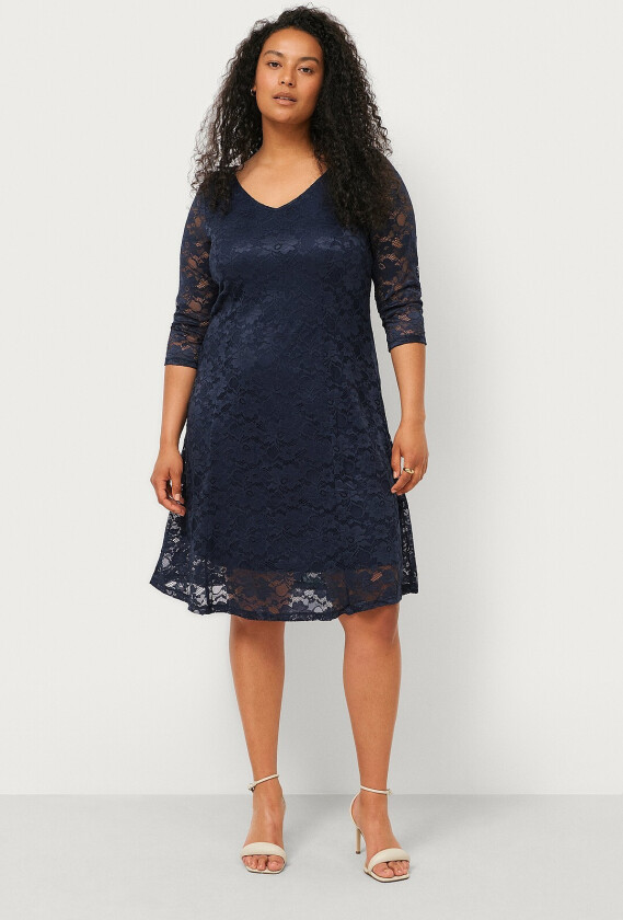 Kjole eBonnie 3/4 Blk Dress - Blå