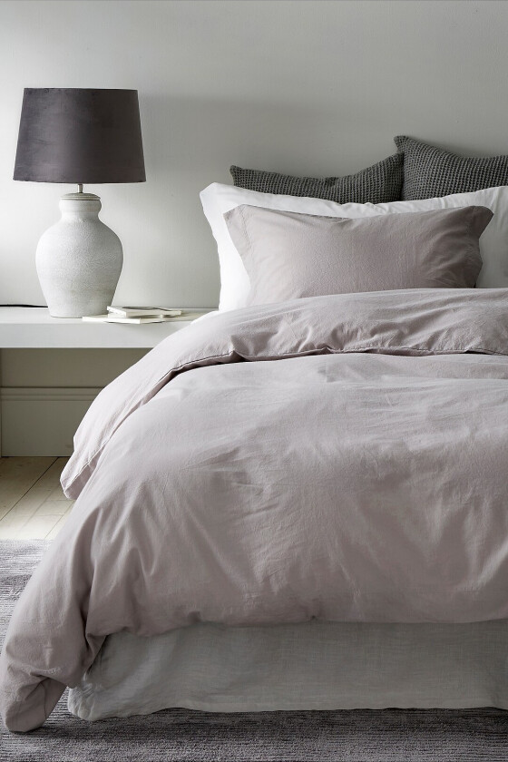 Sengesett Juliette i økologisk bomull, 2 eller 3 deler - Grå