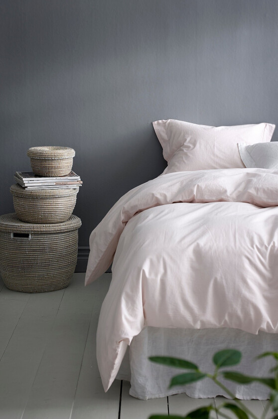 Sengesett Juliette i økologisk bomull, 2 eller 3 deler - Rosa