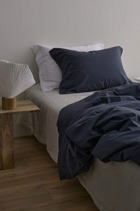 Sengesett Juliette i økologisk bomull, 2 eller 3 deler - Blå
