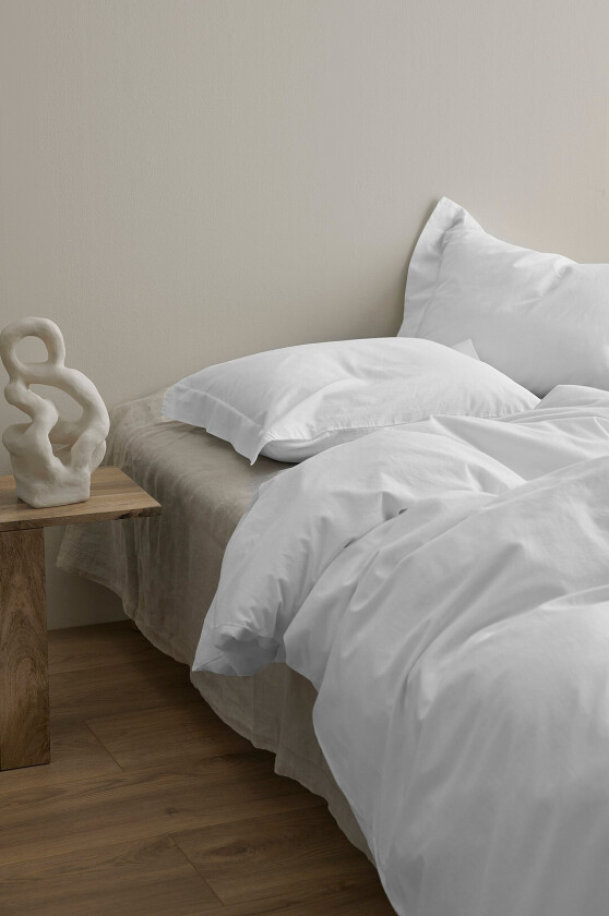 Sengesett Juliette i økologisk bomull, 2 eller 3 deler - Hvit