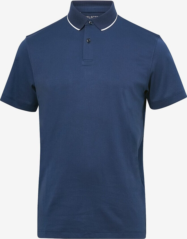Pologenser slhLeroy Coolmax SS Polo B Noos - Blå