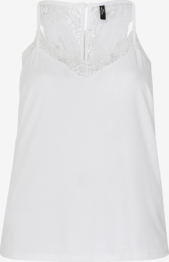 Topp vmAna S/L Lace Top GA Curve - Hvit