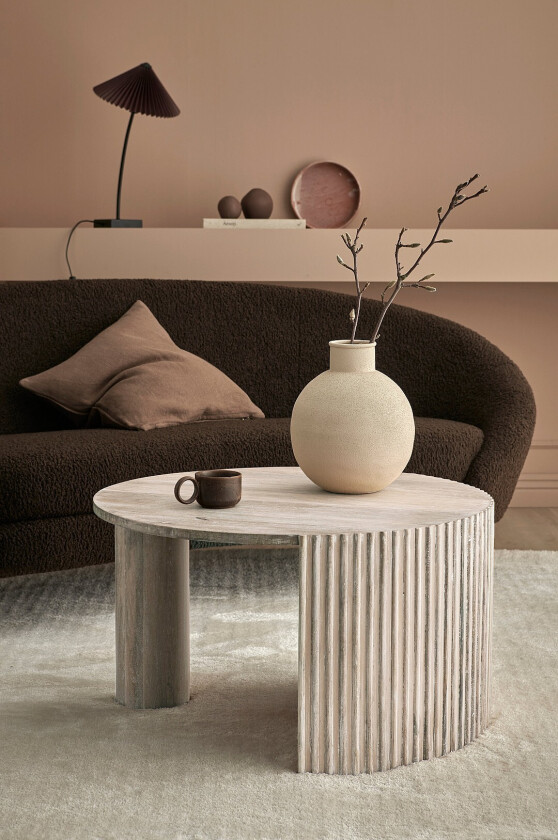 Sofabord Bisselina diameter 80 cm - Natur