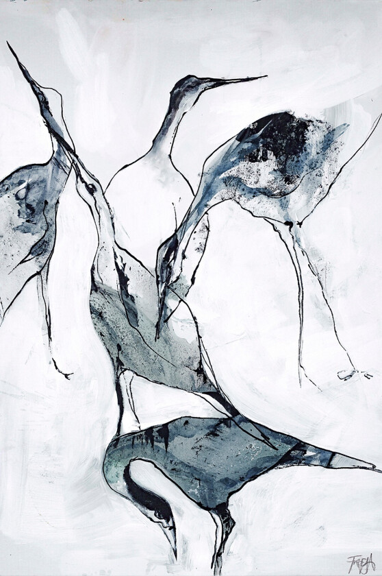 Poster Crane 1 - Blå