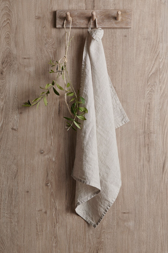 Kjøkkenhåndkle Malva i 100% lin - Beige