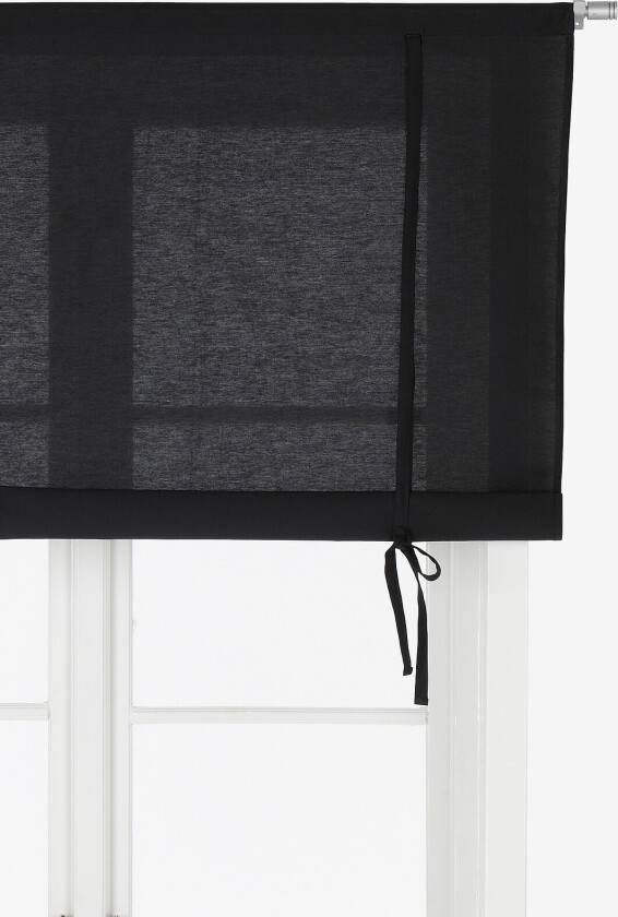Roll up-gardin halvpanama - Svart
