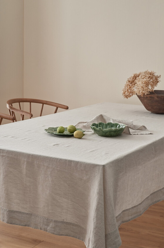 Duk Malva i 100% lin - Beige