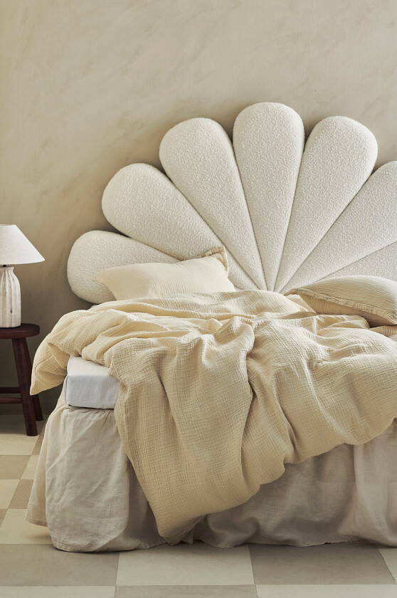 Sengegavl Flora Bouclé 180 cm - Beige