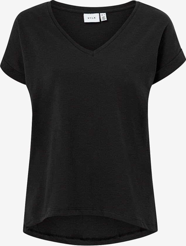 Topp viDreamers New V-neck T-shirt - Svart