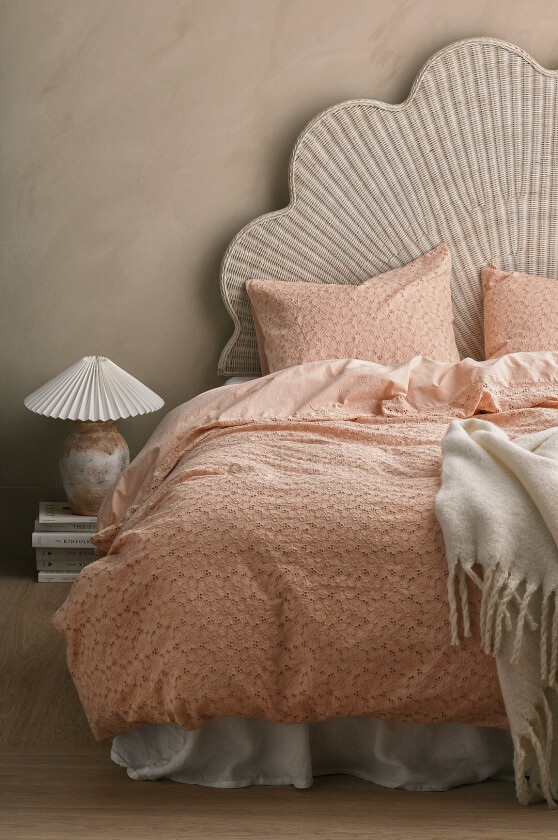 Sengesett Constance i bomull, 2 deler - Rosa