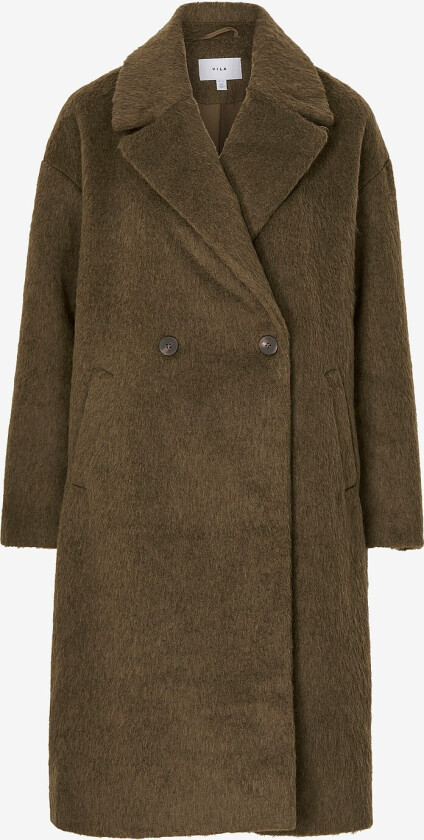 Kåpe viAlissi L/S Long Coat - Natur