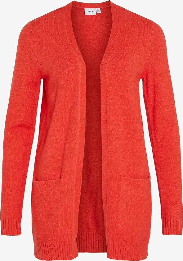 Cardigan viRil L/S Open Knit - Rød
