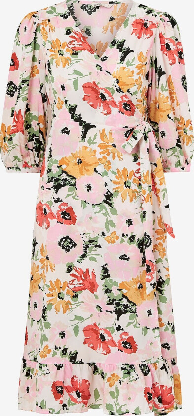 Omslagskjole onlOlivia 3/4 Wrap Midi Dress Wvn - Rosa