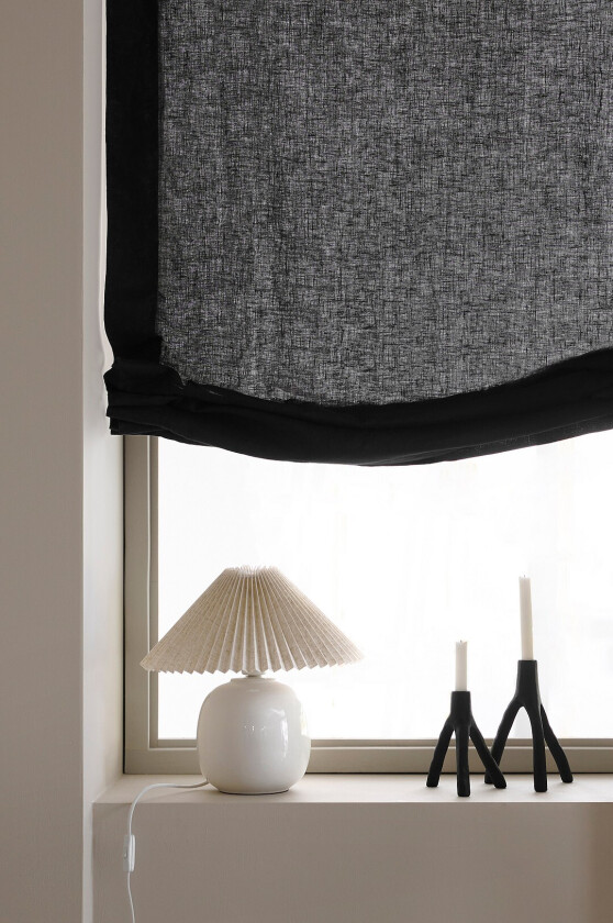 Liftgardin Pembroke i 100% lin - Svart