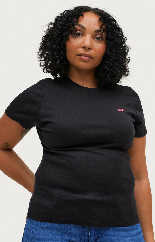 Topp SS Rib Baby Tee - Svart