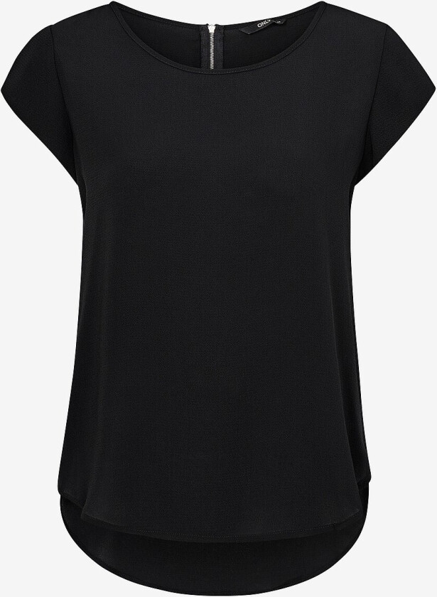 Topp onlVic S/S Solid Top - Svart