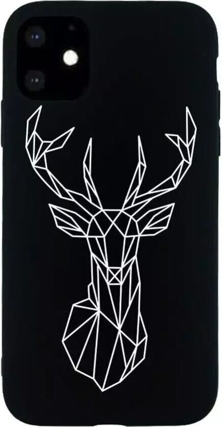 iPhone 11 Fleksibel Plastik Deksel - Geometrisk Hjort